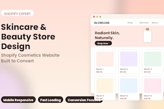 design skincare shopify store beauty store cosmetics website skincare website