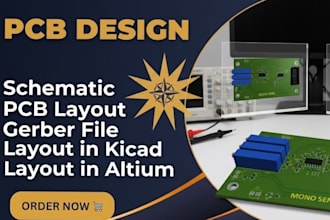 design circuit schematic pcb board in kicad, eagle or altium