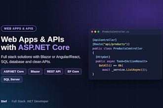 build a web app or rest api with aspnet core and blazor