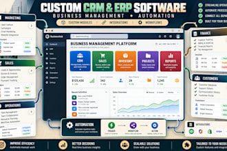 develop custom CRM software erp system and business automation solution