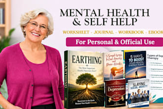 create mental health workbooks, worksheet, self help ebook, therapy workbook
