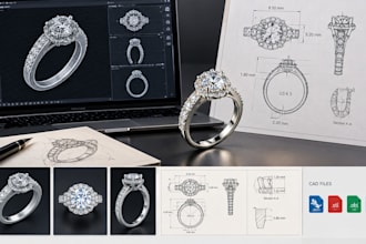 create production ready jewelry cad and technical drawings