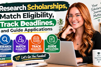 research scholarships, match eligibility, track deadlines, and guide application