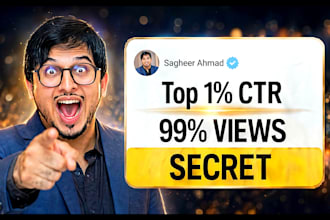 design viral eye catching youtube shorts thumbnail