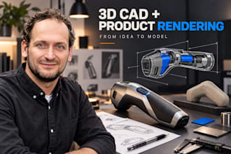 do 3d product modeling, 3d product rendering and 3d cad design