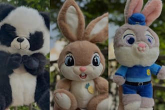 do custom plushie reference sheet for stuffed animal plush toy production