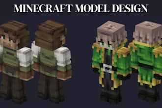 create minecraft models, roblox, mobs, weapons, furniture and npcs in blockbench