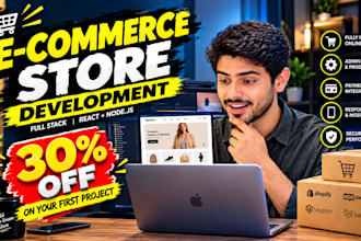 build a full stack premium ecommerce website with react and node js