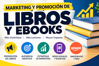 crearé una estrategia de marketing y promoción para tu libro en amazon KDP