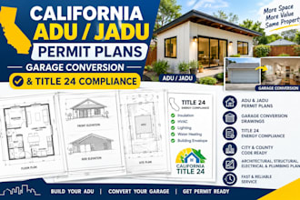 create california adu jadu permit plan garage conversion and title 24 compliance