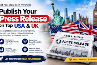 publish your press release on top USA UK and global media sites