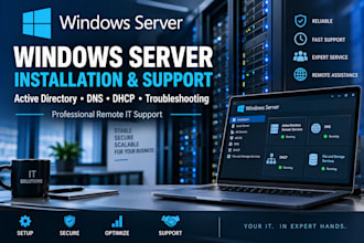 install, configure and troubleshoot windows server