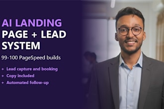 build a fast landing page with ai lead capture and booking