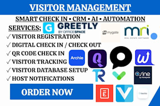 setup visitor management, check in, CRM and ai automation system