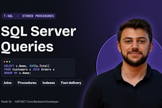 write and optimize sql server queries and stored procedures