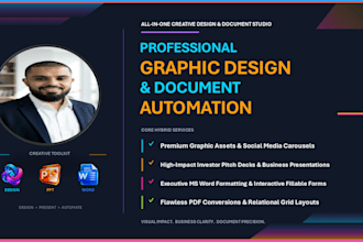 do expert graphic design powerpoint and word formatting