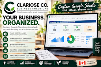 create a custom google sheets business system, CRM, tracker or dashboard