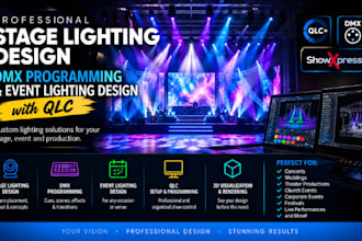 create stage lighting design dmx programming and event lighting design qlc