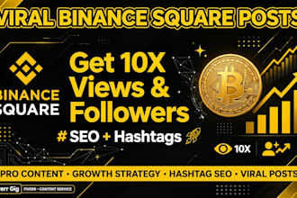 write 3 viral crypto posts for binance square