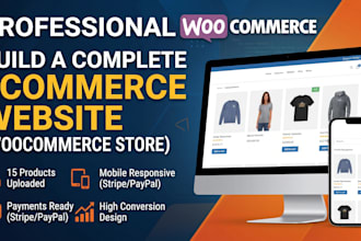 build a complete woo commerce website and high converting ecommerce store