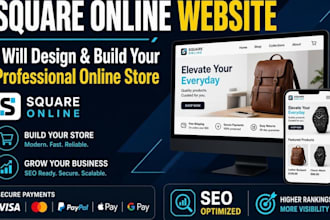 build business square website, square online store, booking website, squarespace