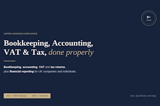 do UK bookkeeping, accounting, vat and tax returns
