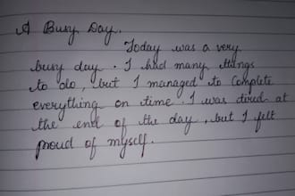 handwrite the notes and letters