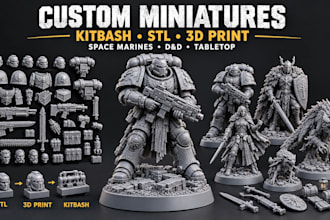 3d sculpt your warhammer 40k miniatures kitbash bit dnd tabletop stl 3d printing