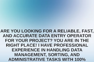 do accurate data entry, copy paste, editing with having a 5 years of experience