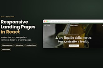 build a responsive landing page in react