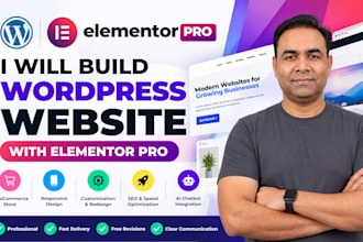 build wordpress website with elementor pro