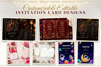 design your etsy printable customized invitation card for your event