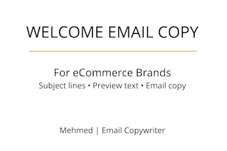 write welcome emails for your ecommerce brand