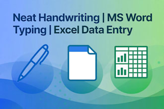 do neat handwriting and ms word typing work