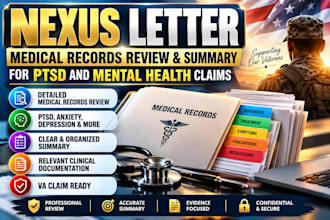review medical records for ptsd mental health for nexus documentation