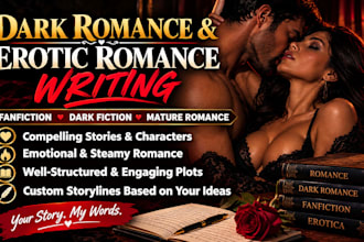 write erotic romance stories, fanfiction book, dark romance and erotica writing