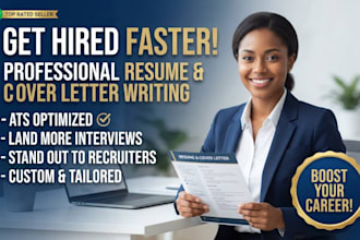 professionally write and edit resume, CV, and cover letter