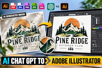 transform ai generated images into editable print ready design files