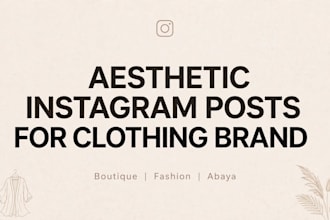 design instagram posts for clothing boutique or brand