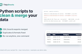 clean, merge and automate csv and excel files with python