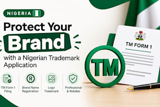 search and file tm form 1 to register nigerian trademark for brand name and logo