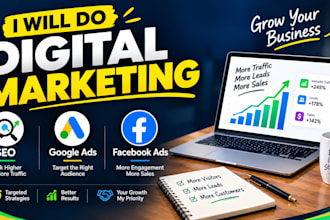 do digital marketing, google ads, facebook ads and SEO