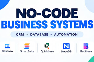 build no code database CRM and internal business app