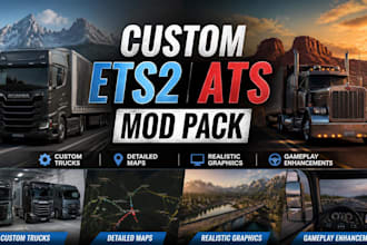 create custom ets2 ats mod packs with maps, trucks and graphics