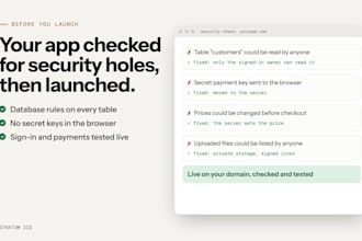check your lovable or supabase app for security holes and launch it