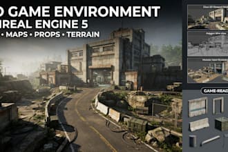 create 3d ue5 shooter environments fps buildings interiors exteriors game props