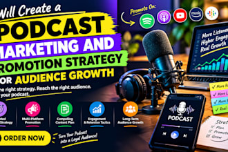 create a podcast marketing and promotion strategy for audience growth