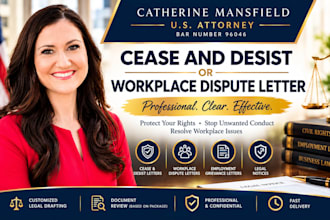 draft a professional cease and desist or workplace dispute letter
