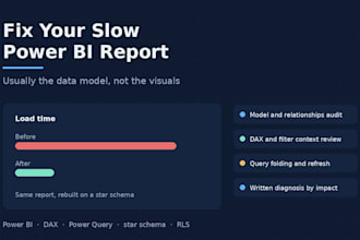 fix and optimize your slow power bi report, data model and dax