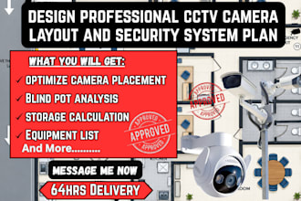 design US professional cctv camera layout and security system plans